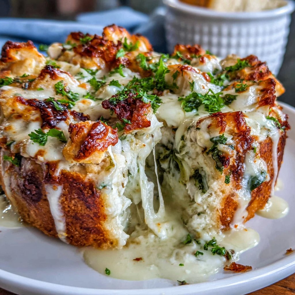 Creamy Spinach Garlic Chicken Bake