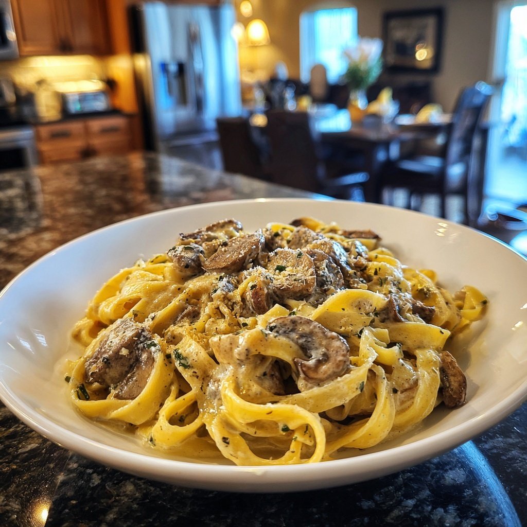 Creamy Beef Stroganoff Pasta