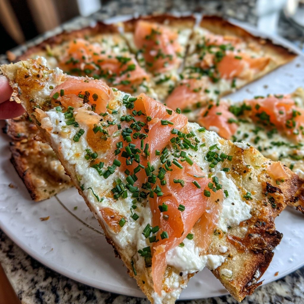 Flammkuchen with Smoked Salmon