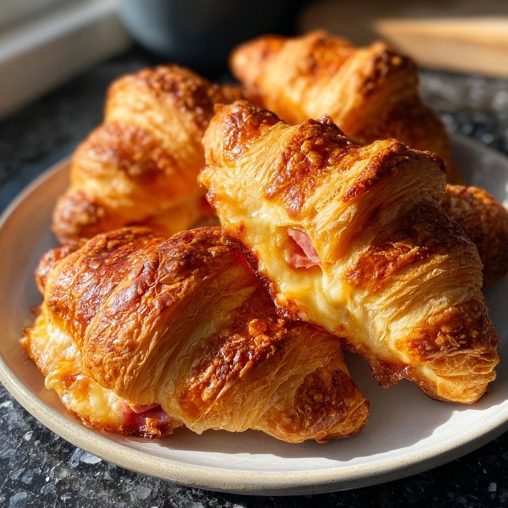 Croissants With Ham And Cheese