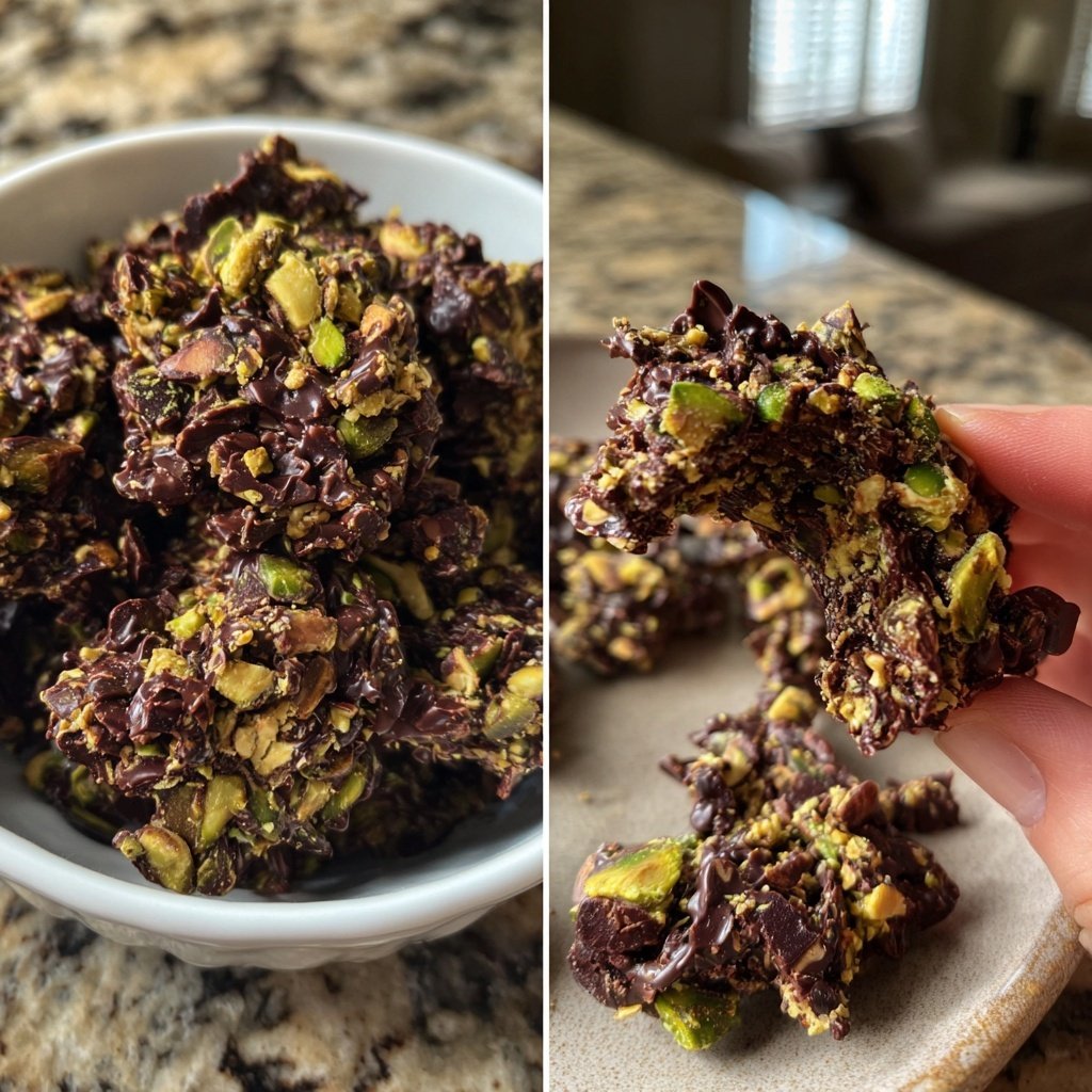 Chocolate Pistachio Snack Clusters