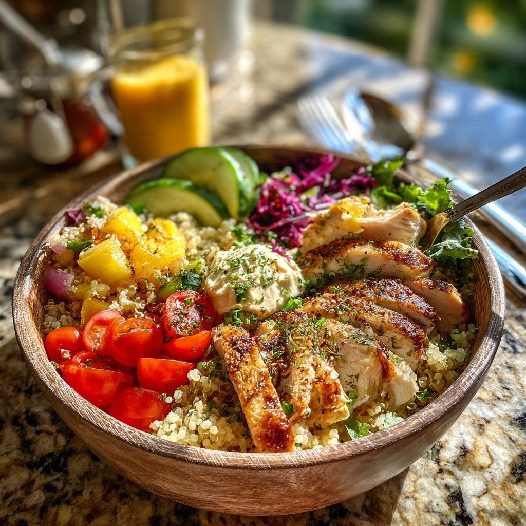 Healthy Chicken And Quinoa Bowl