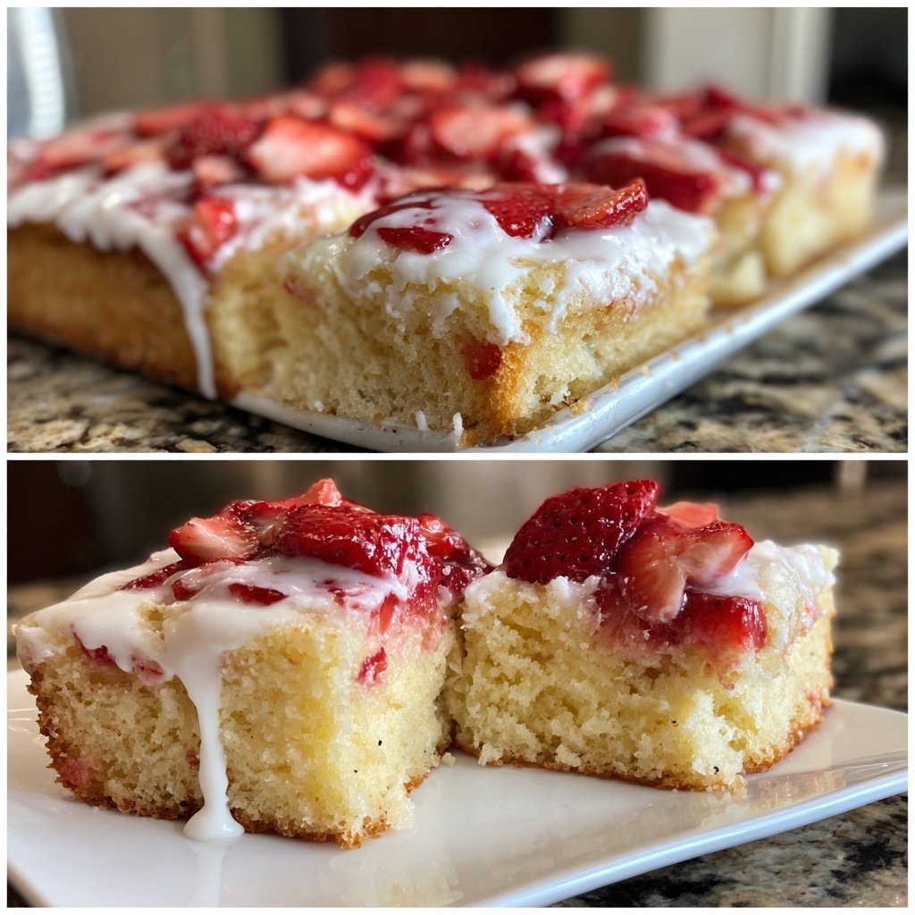 Strawberry Shortcake Sheet Cake