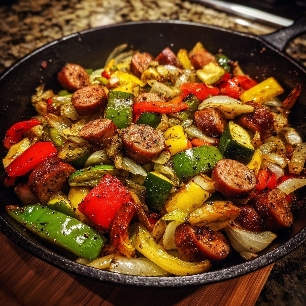One Pan Sausage And Veggie Dinner