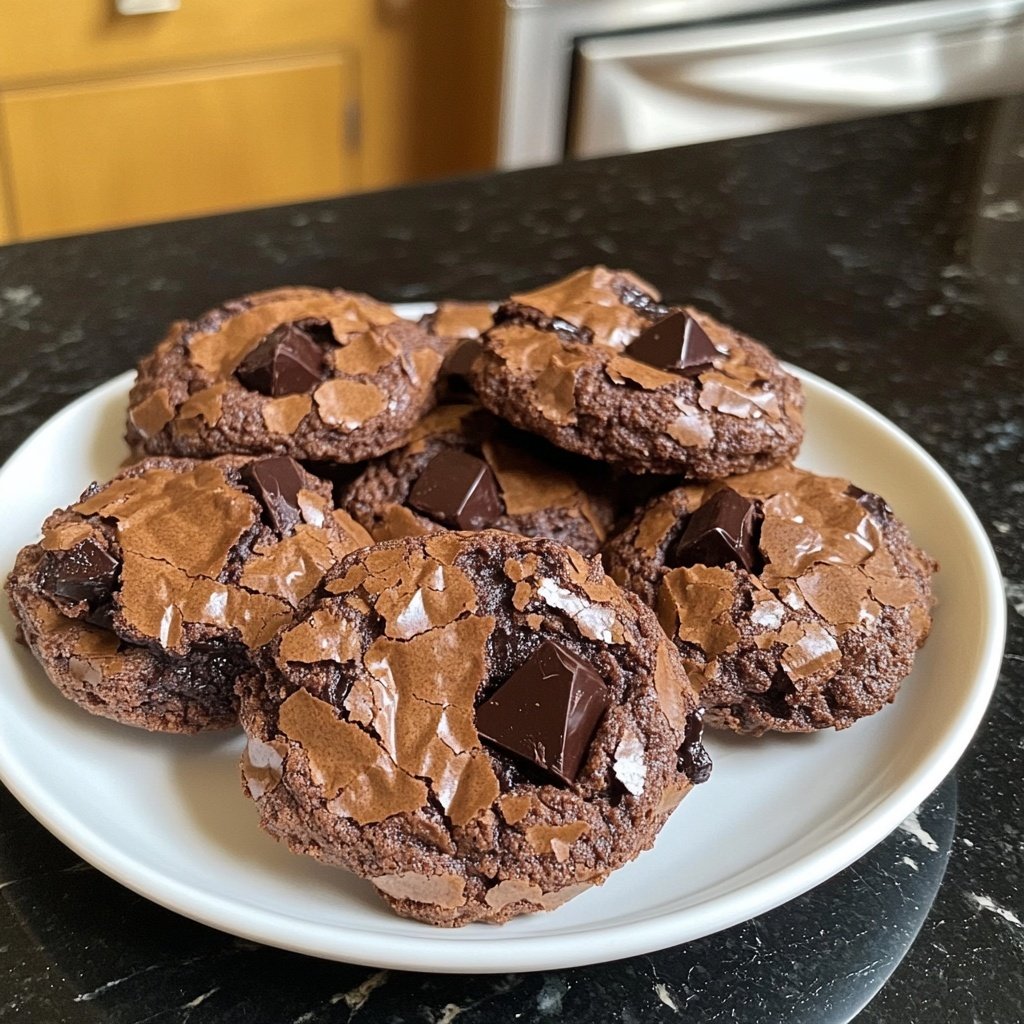 Fudgy Chocolate Brownie Cookies